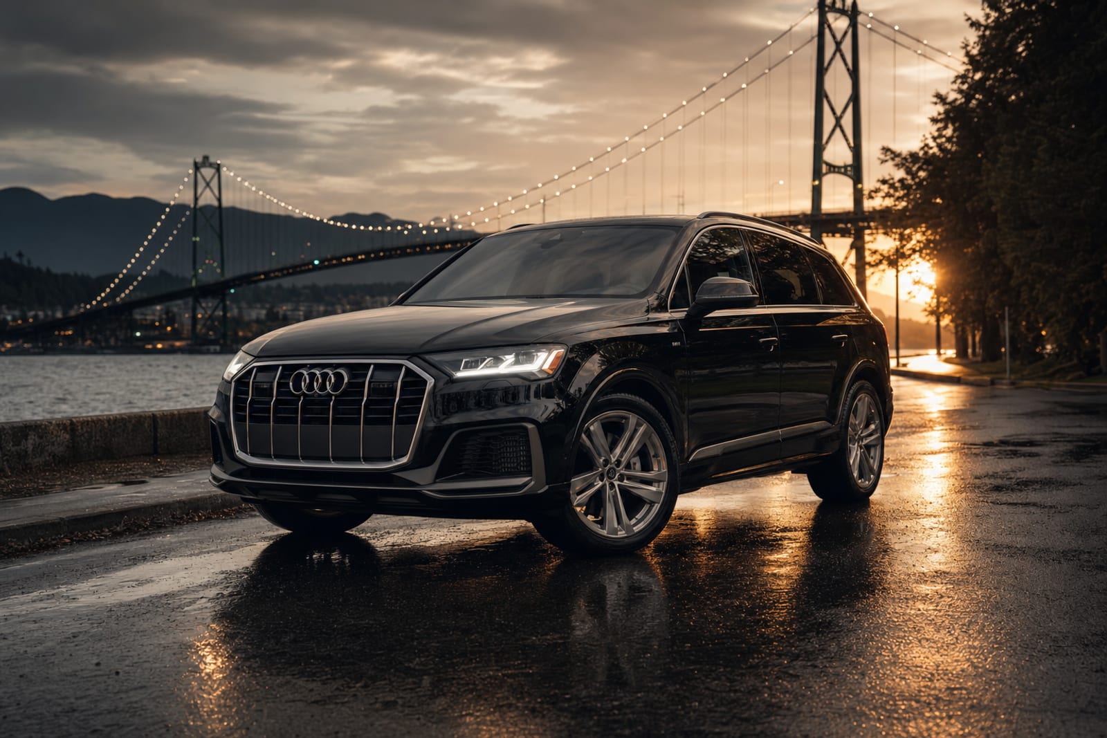 Black Audi Q7 外观 1 温哥华豪车租赁