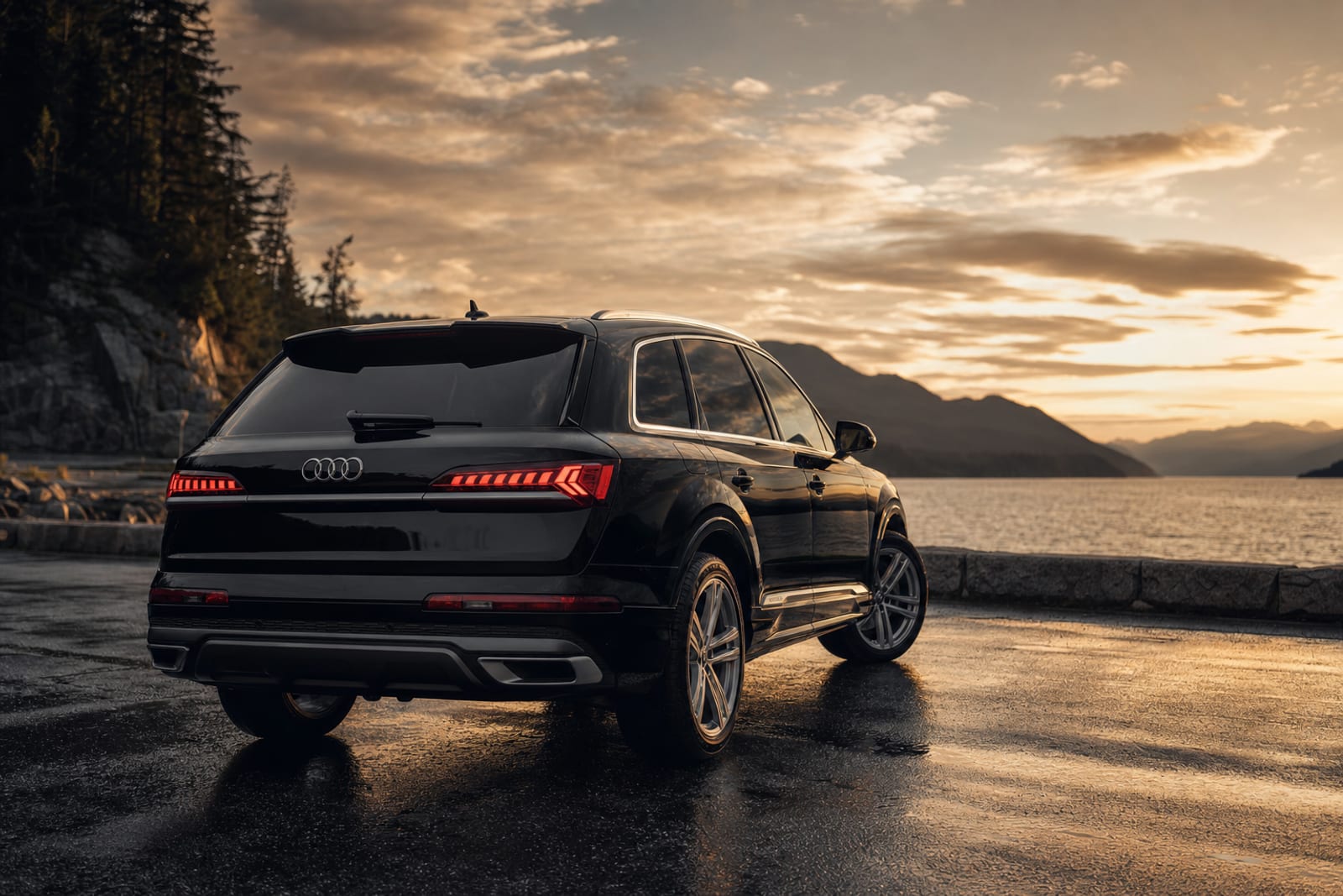 Black Audi Q7 外观 2 温哥华豪车租赁