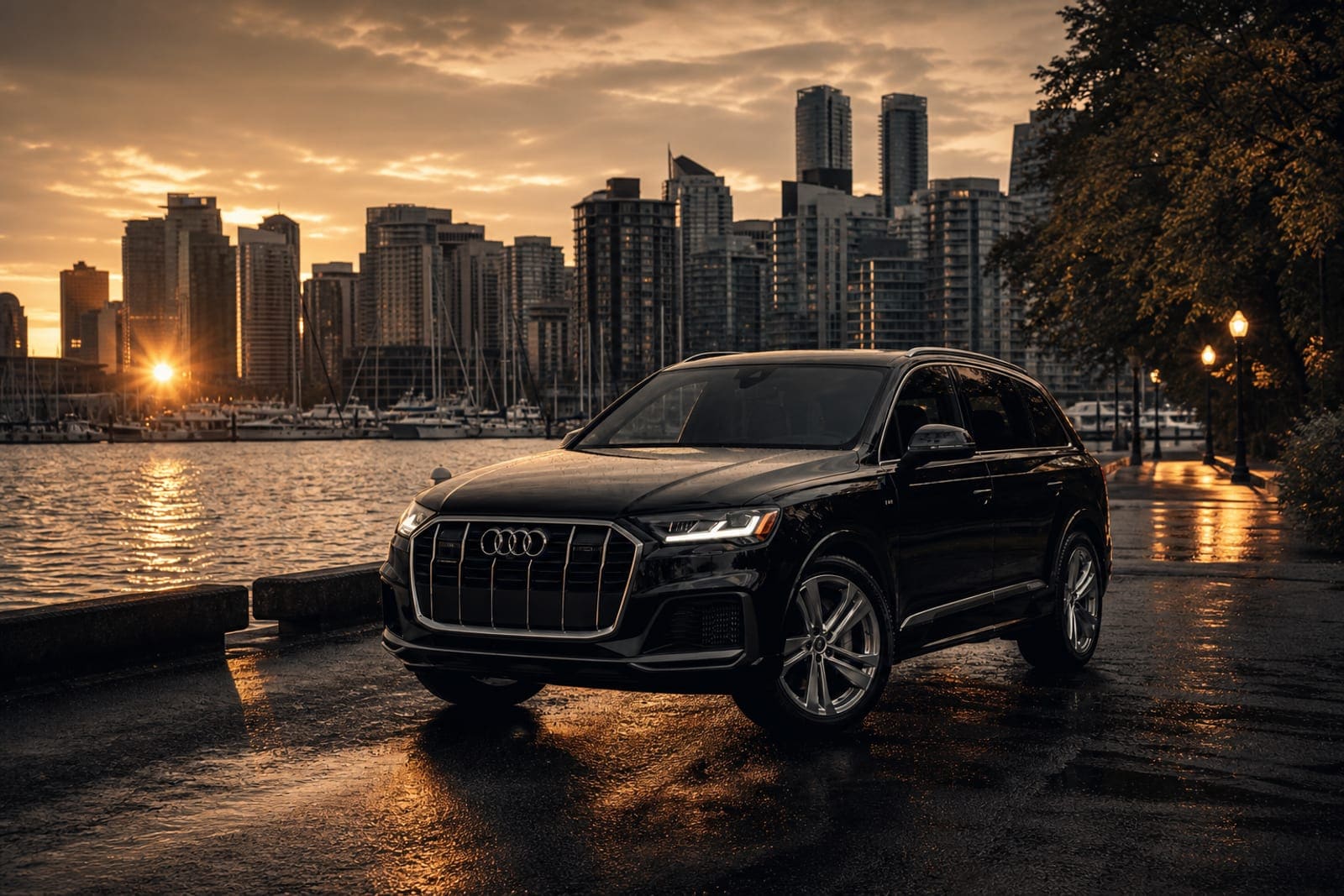 Black Audi Q7 生活方式 温哥华豪车租赁