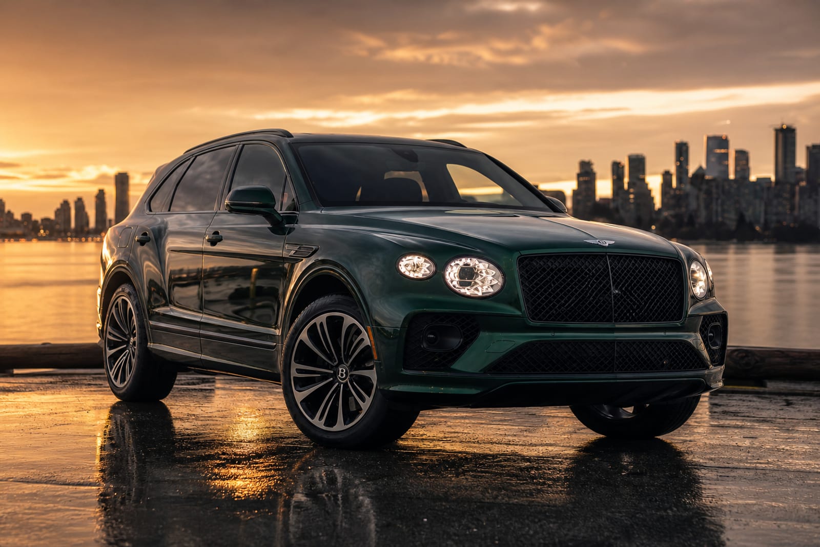 Dark Green Bentley Bentayga 外观 1 温哥华豪车租赁