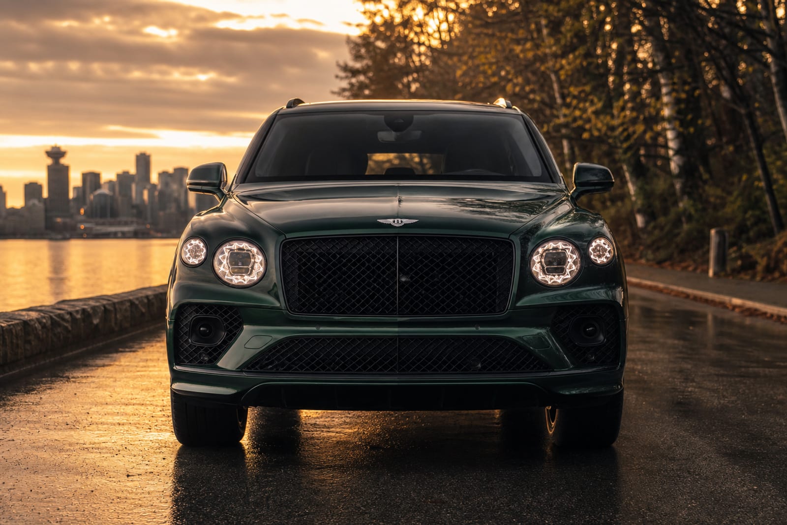 Dark Green Bentley Bentayga 外观 4 温哥华豪车租赁