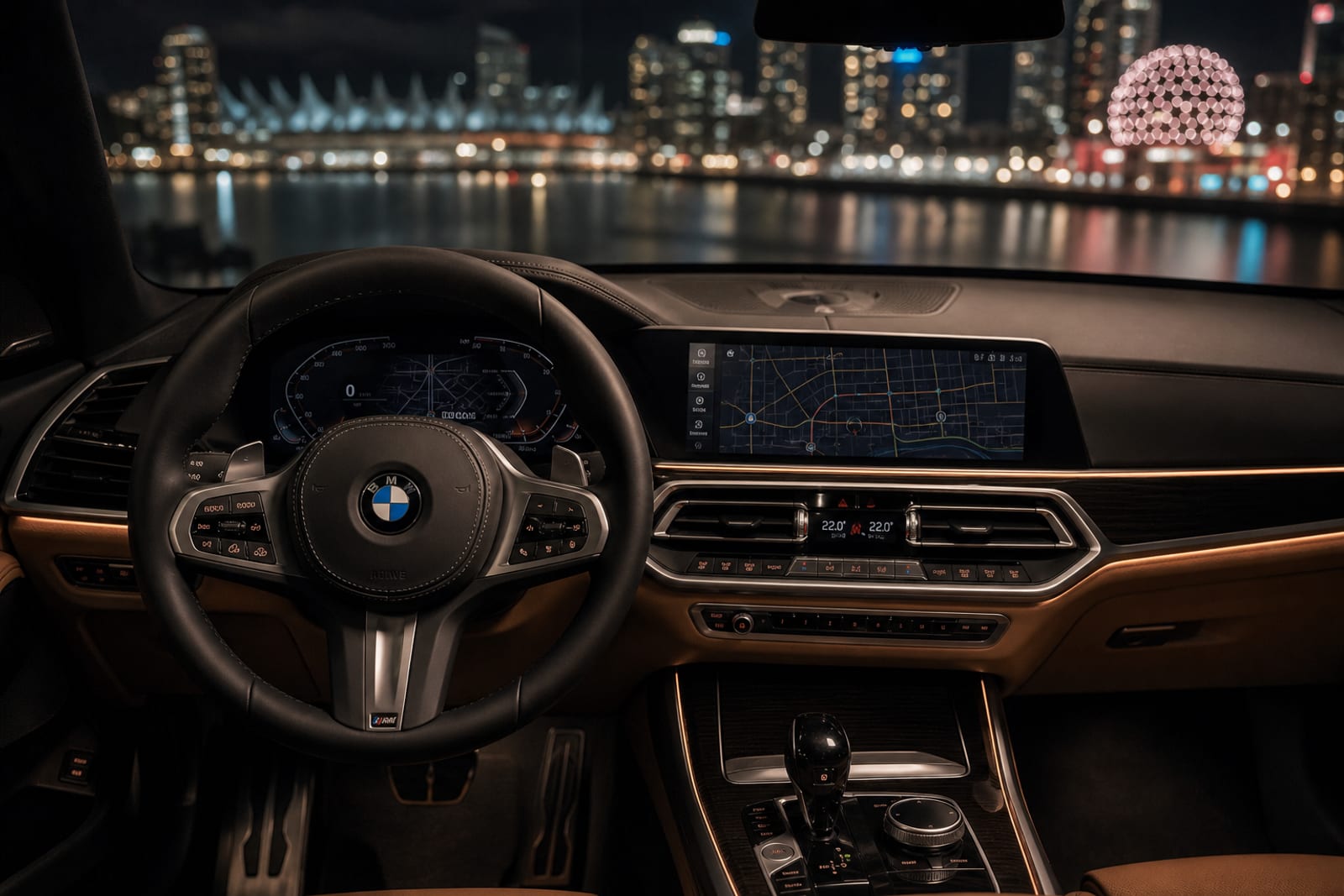 Black BMW X5 内饰 1 温哥华豪车租赁
