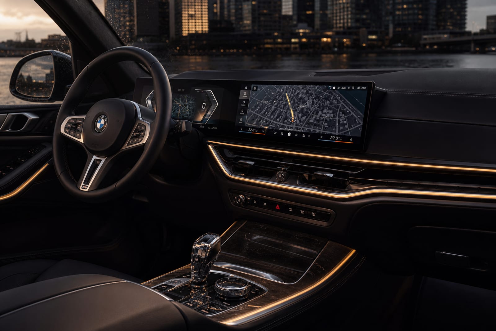 Black BMW X5 内饰 2 温哥华豪车租赁