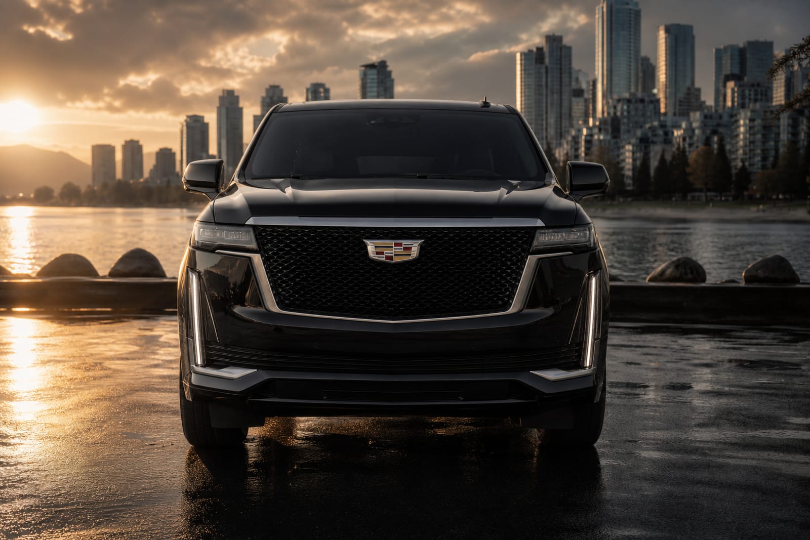 Black 2024 Cadillac Escalade ESV 外观 4 温哥华豪车租赁