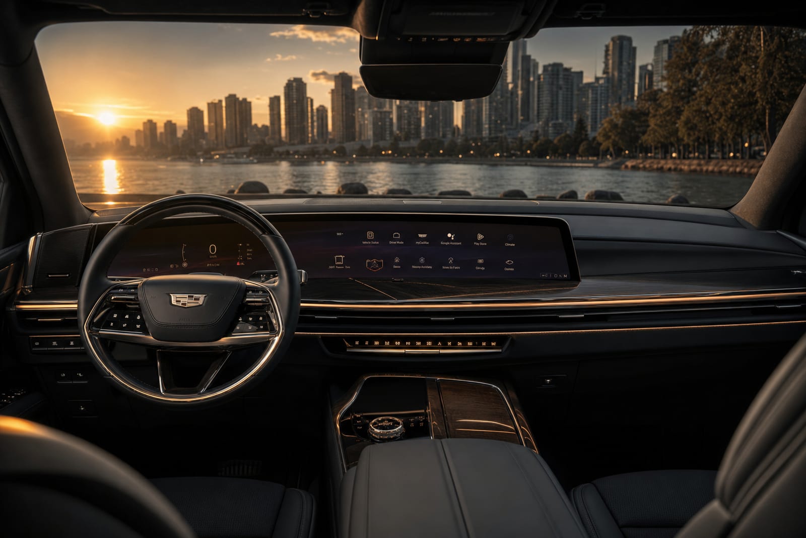 Black 2024 Cadillac Escalade ESV 内饰 1 温哥华豪车租赁