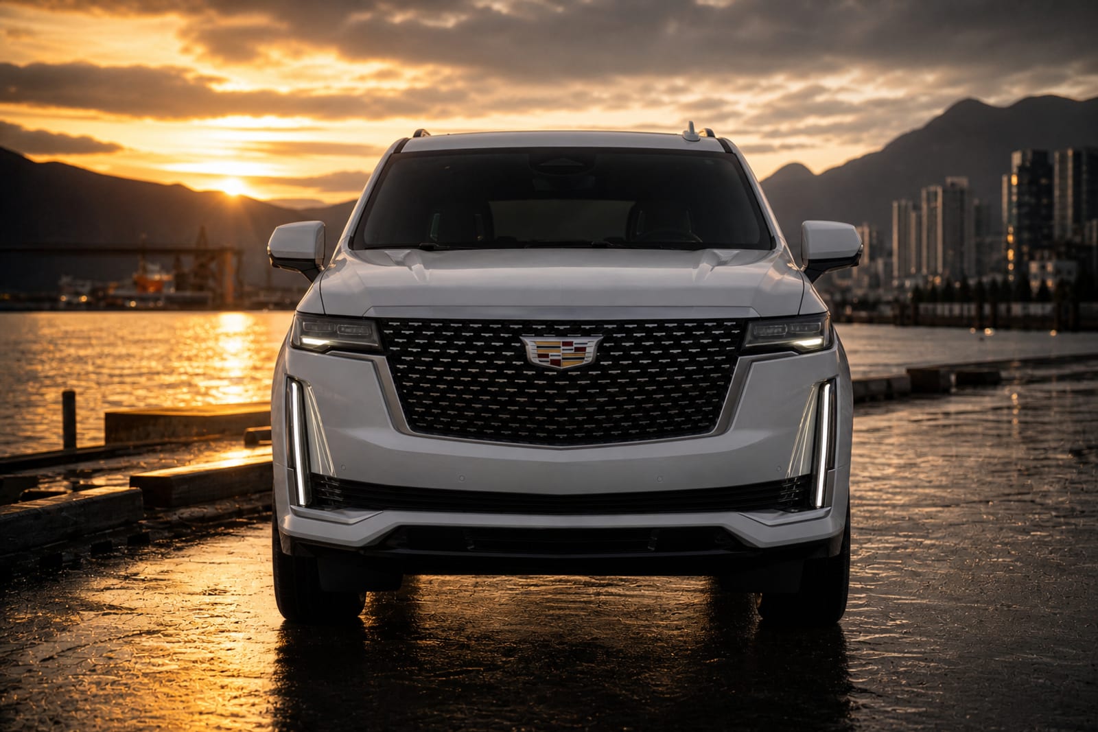 White 2024 Cadillac Escalade ESV 外观 4 温哥华豪车租赁