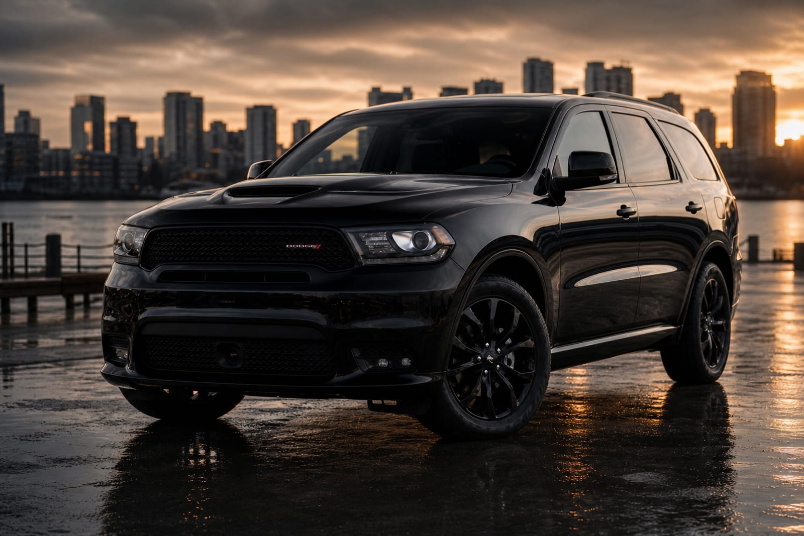 Black 2022 Dodge Durango 外观 1 温哥华豪车租赁