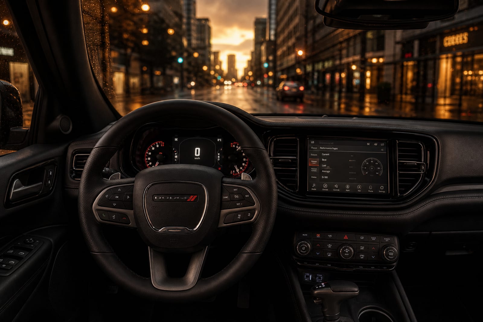 Black 2022 Dodge Durango 内饰 1 温哥华豪车租赁