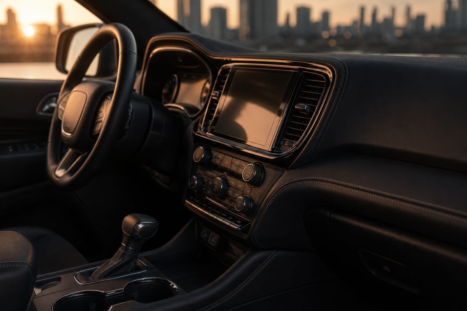 Black 2022 Dodge Durango 内饰 2 温哥华豪车租赁