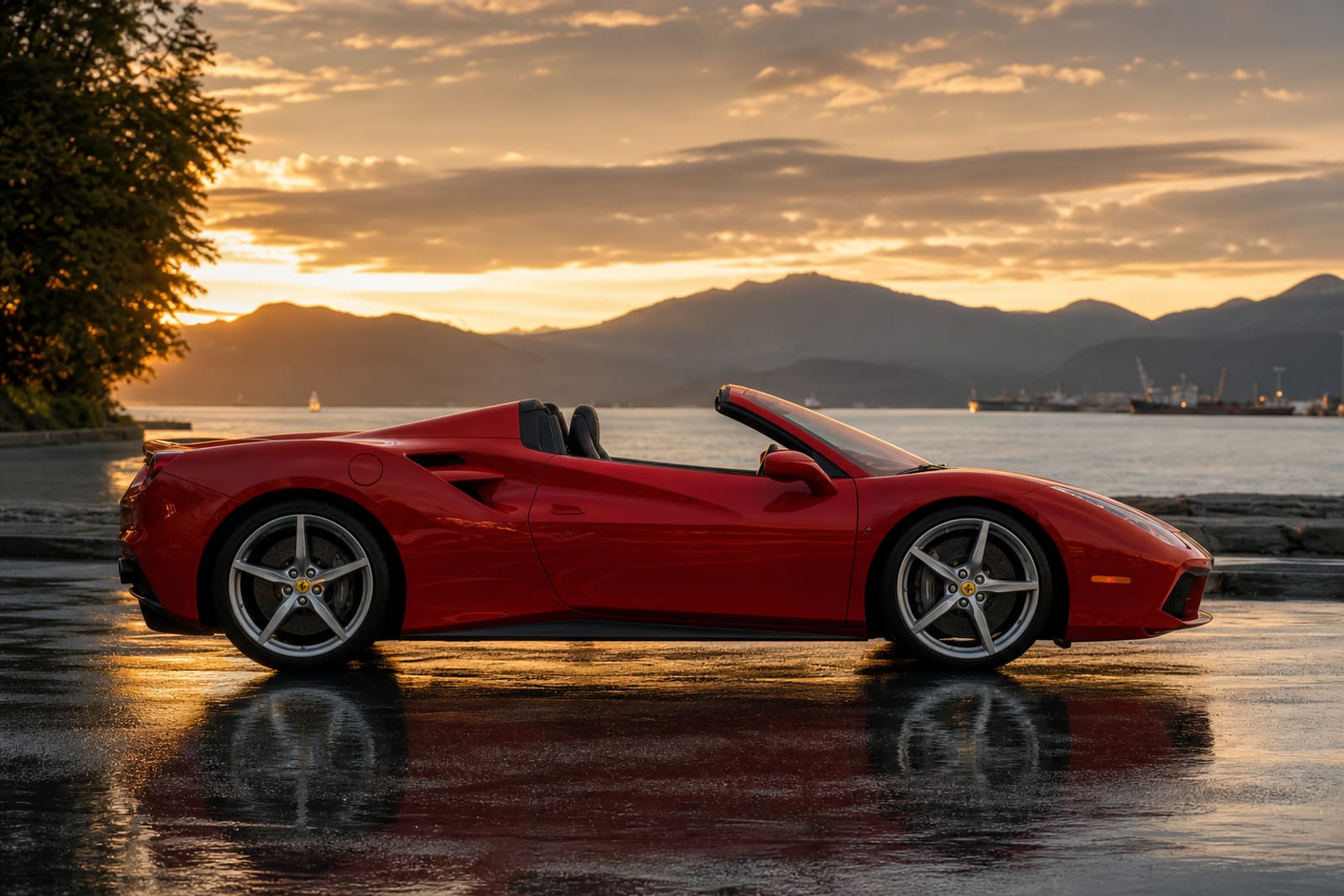 Red Ferrari 488 Spider 外观 3 温哥华豪车租赁