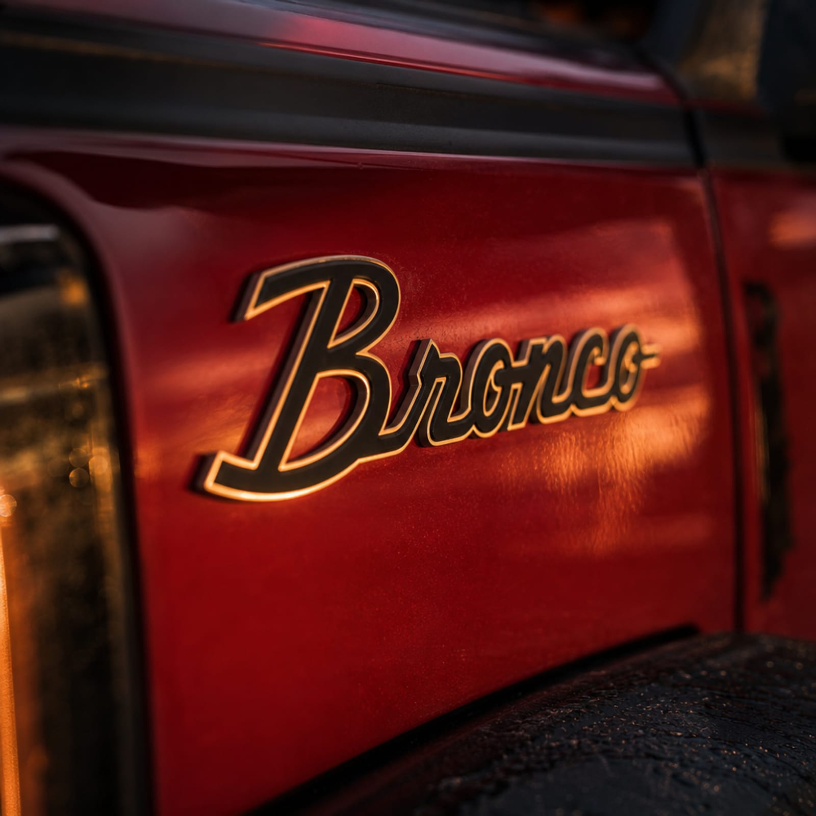Red 2021 Ford Bronco 细节 2 温哥华豪车租赁