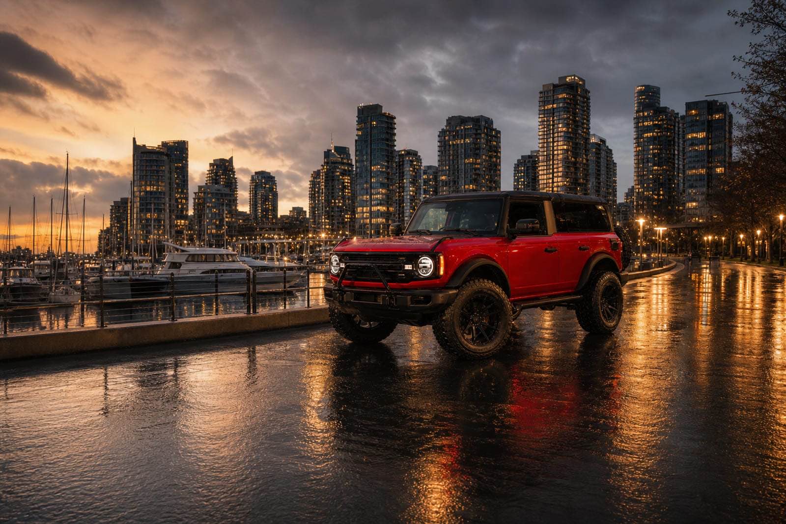 Red 2021 Ford Bronco 生活方式 温哥华豪车租赁