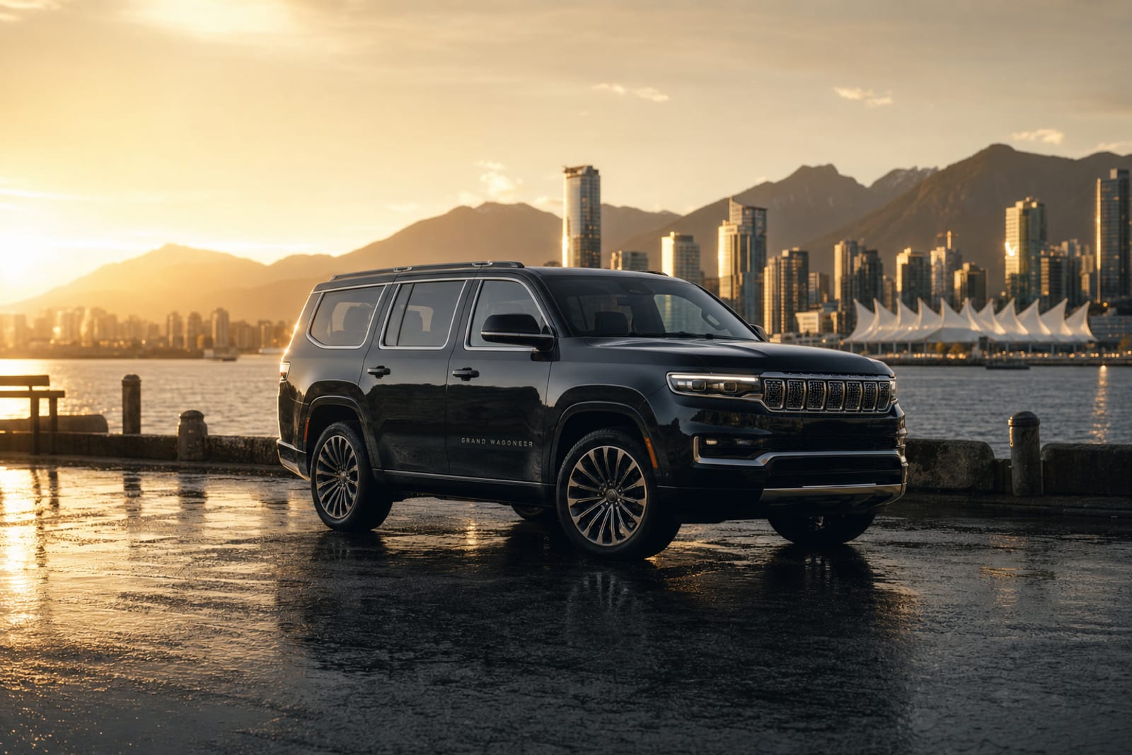 Black 2022 Jeep Grand Wagoneer 生活方式 温哥华豪车租赁