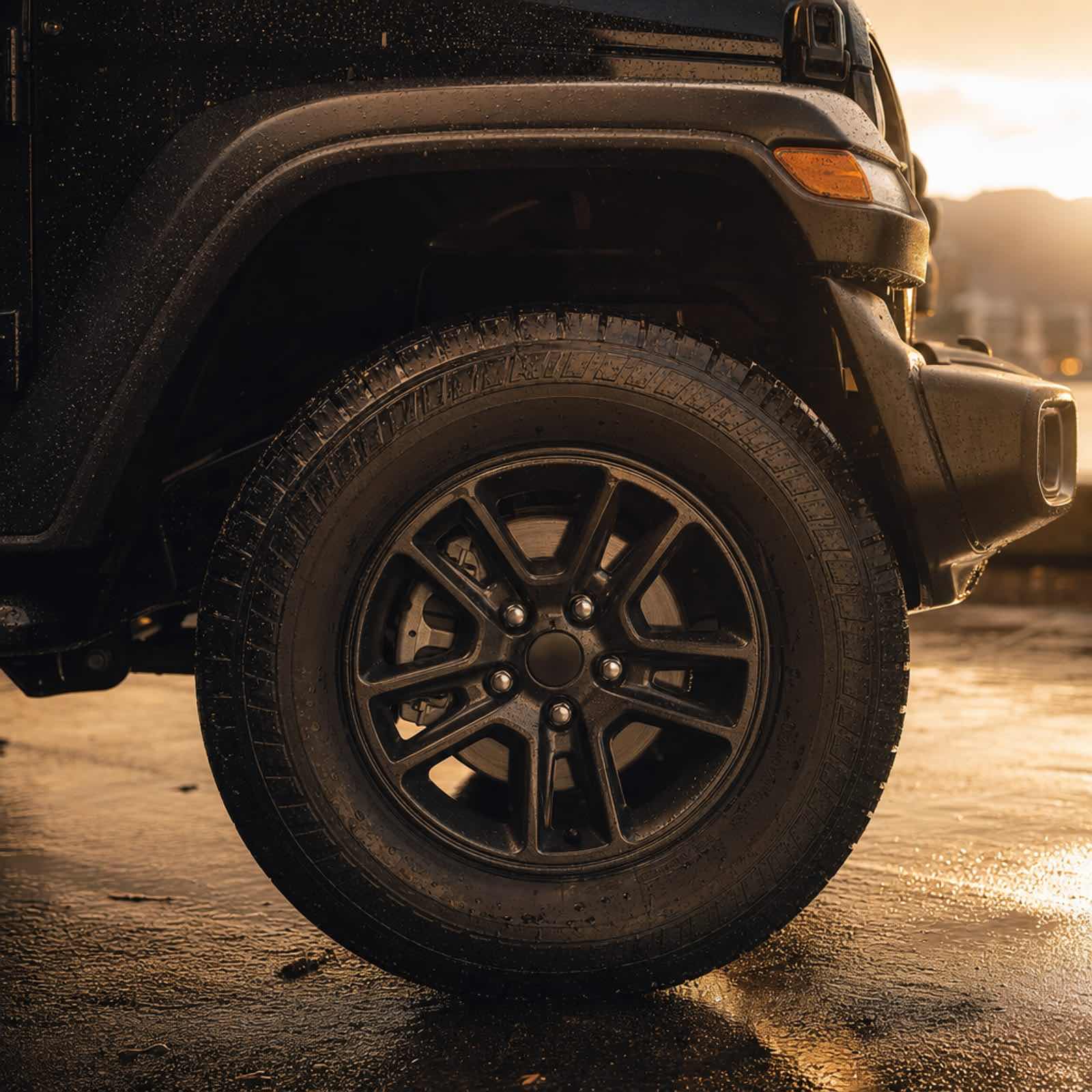 Black 2021 Jeep Wrangler Unlimited 细节 1 温哥华豪车租赁