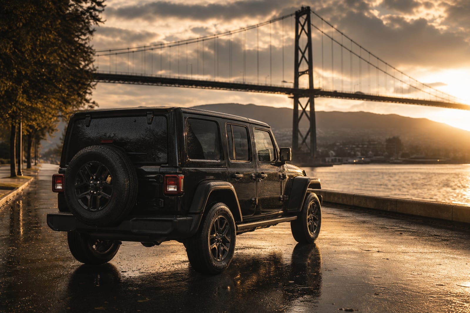 Black 2021 Jeep Wrangler Unlimited 外观 2 温哥华豪车租赁
