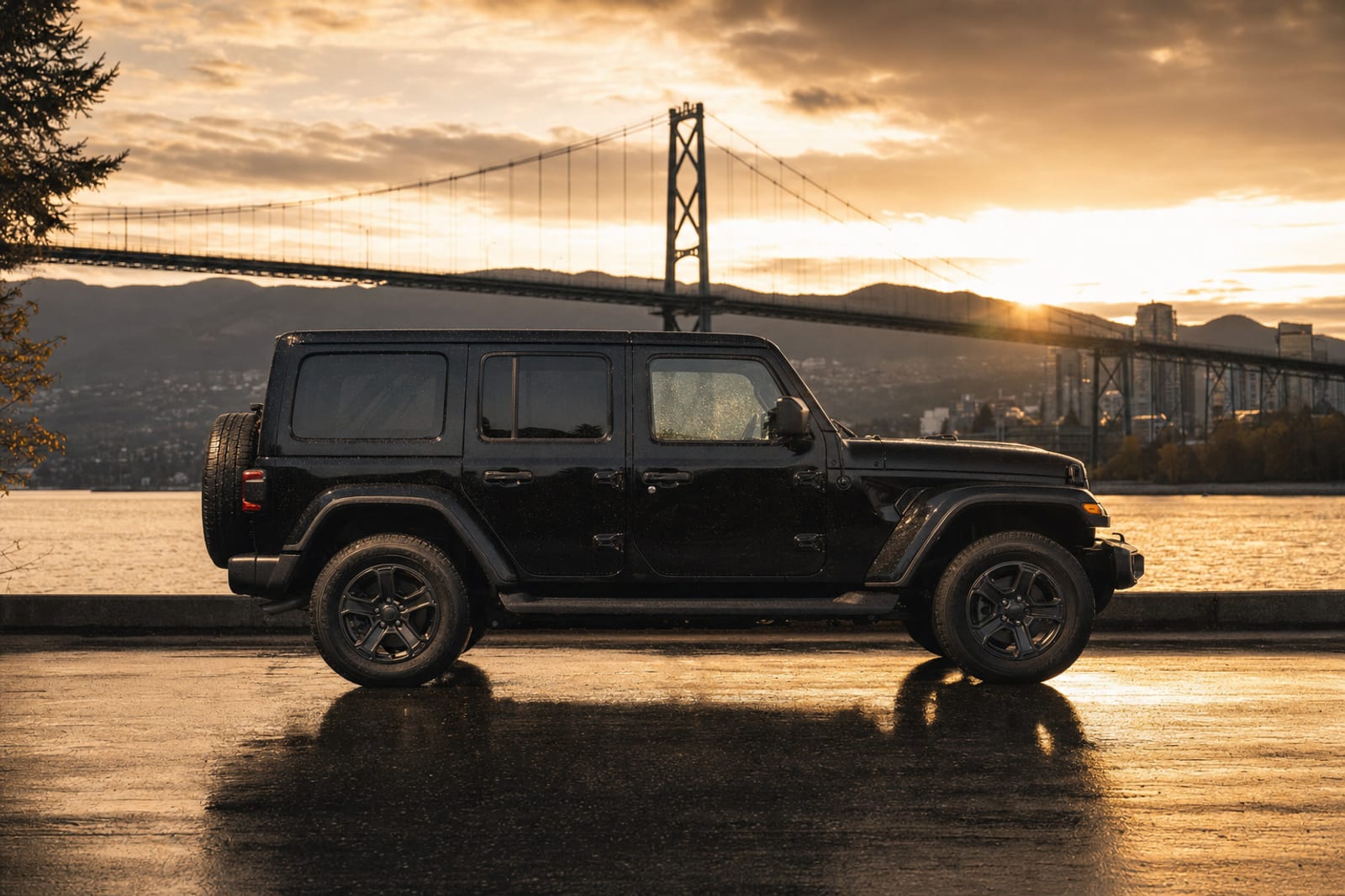 Black 2021 Jeep Wrangler Unlimited 外观 3 温哥华豪车租赁
