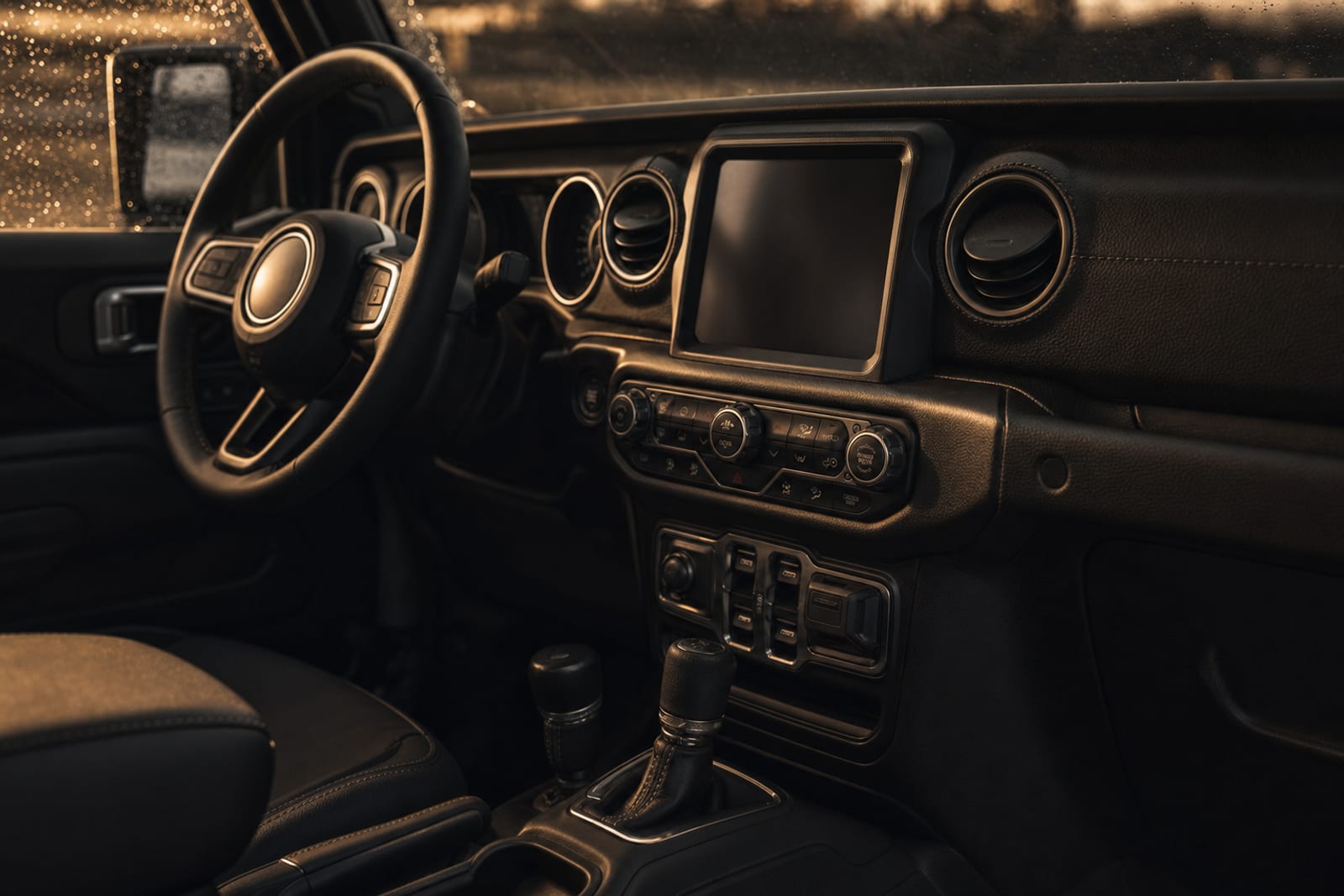 Black 2021 Jeep Wrangler Unlimited 内饰 2 温哥华豪车租赁