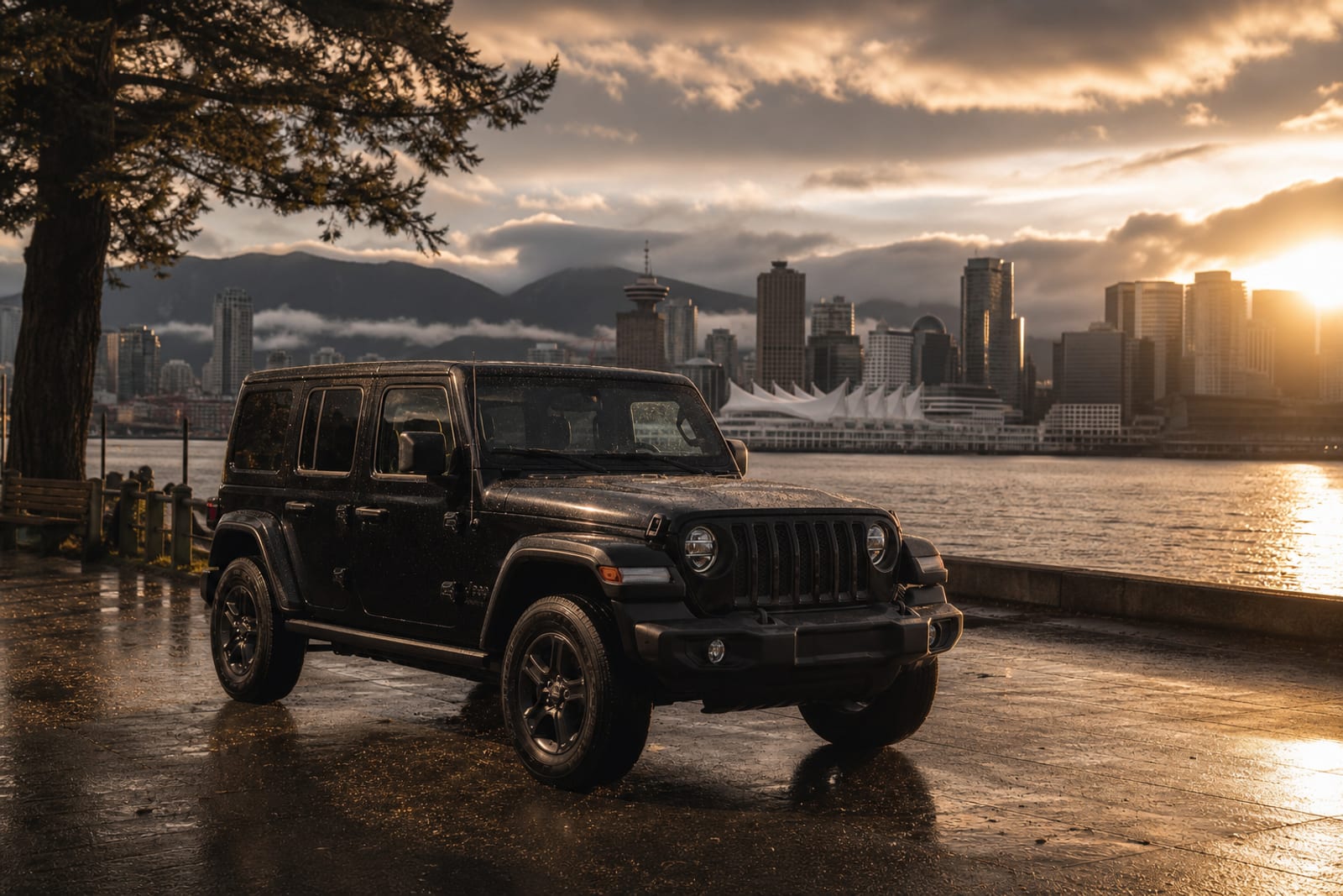 Black 2021 Jeep Wrangler Unlimited 生活方式 温哥华豪车租赁