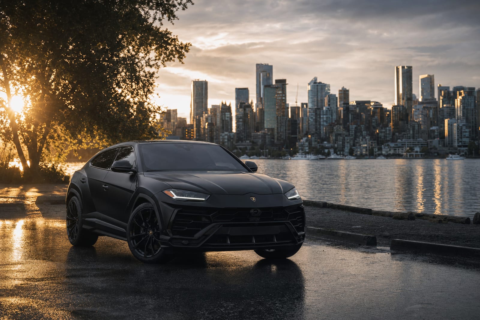 Black Lamborghini Urus 生活方式 温哥华豪车租赁