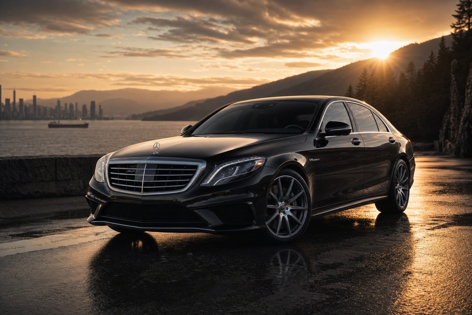 Black Mercedes-AMG S 63 外观 1 温哥华豪车租赁