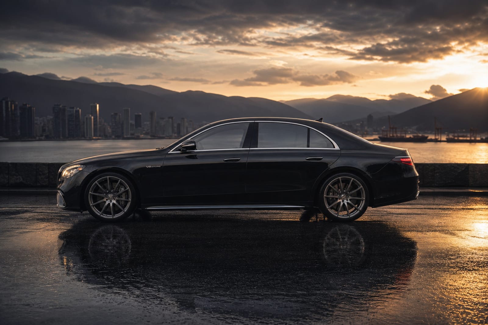 Black Mercedes-AMG S 63 外观 3 温哥华豪车租赁