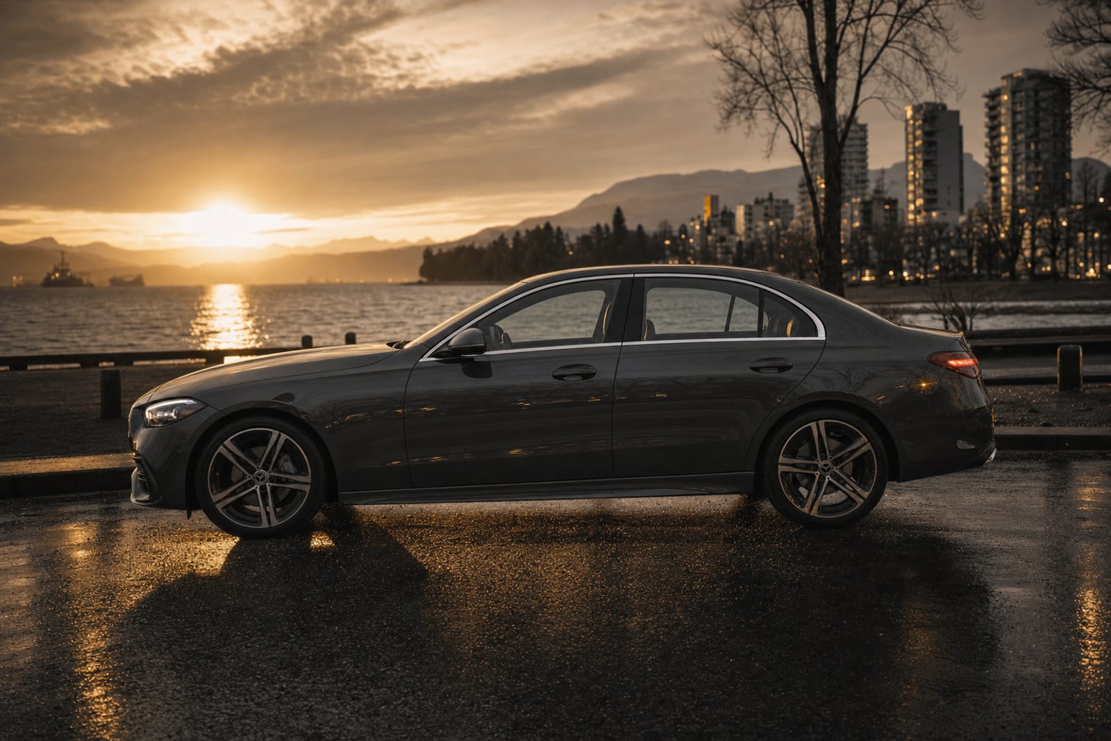 Grey 2024 Mercedes-Benz C-Class 外观 3 温哥华  豪车租赁