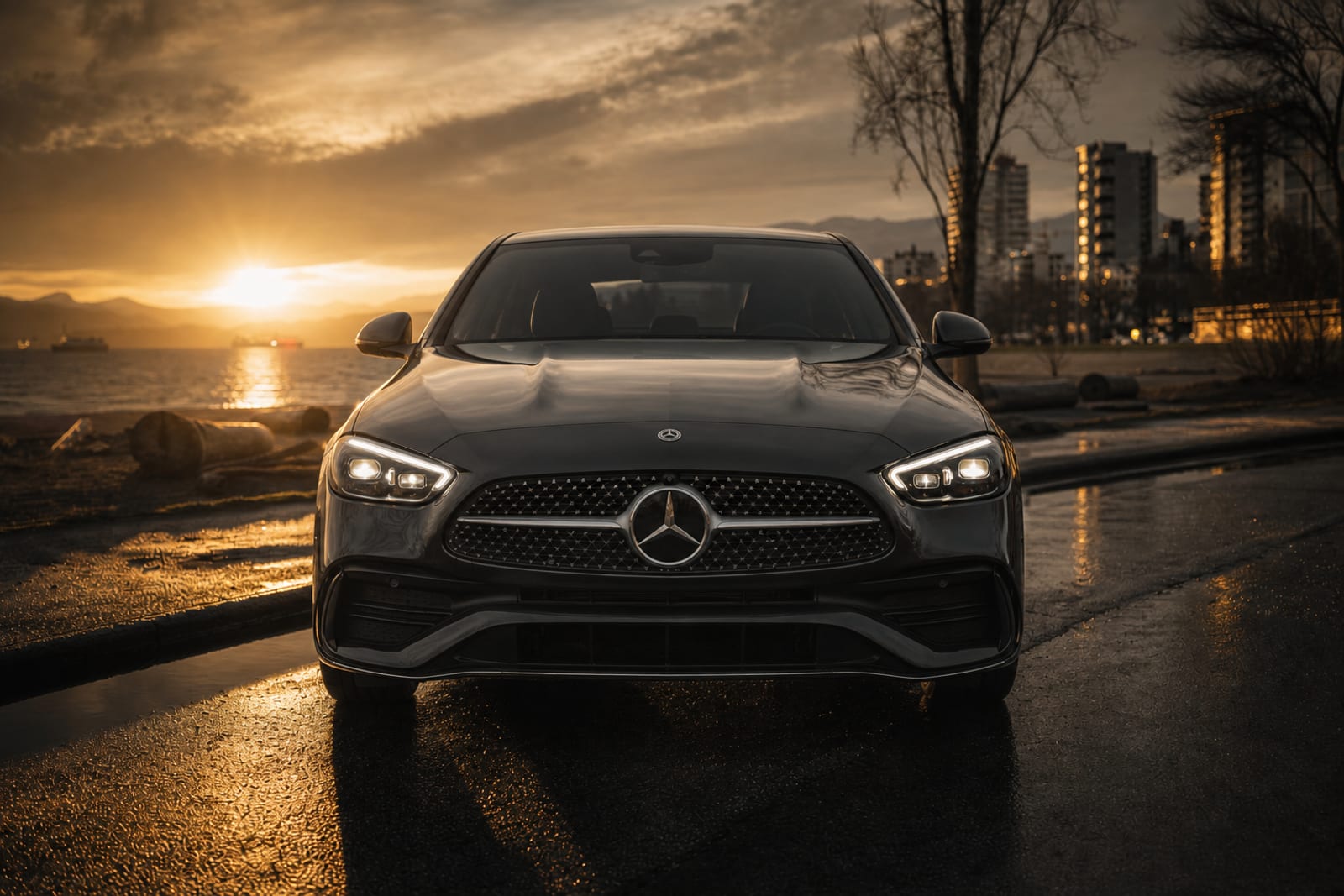 Grey 2024 Mercedes-Benz C-Class 外观 4 温哥华豪车租赁