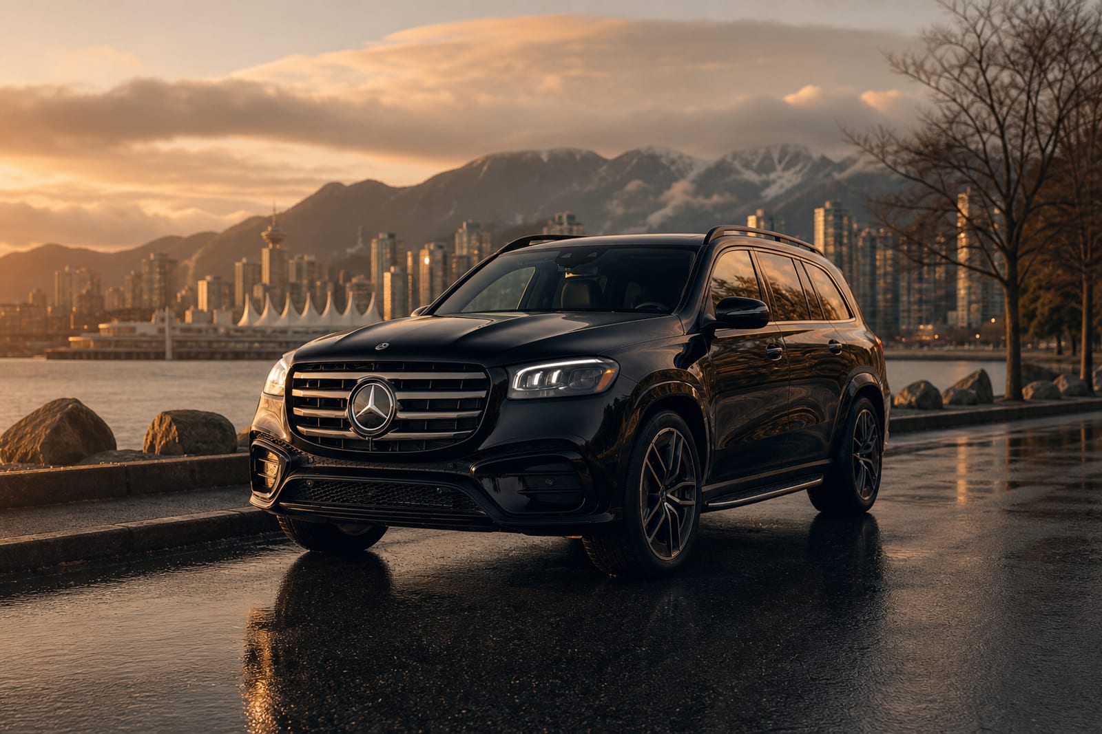 Black 2024 Mercedes-Benz GLS 生活方式 温哥华豪车租赁