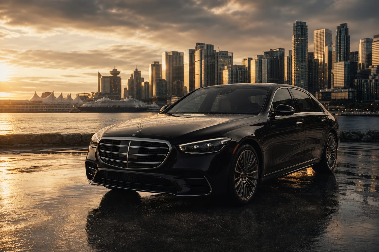 Black 2022 Mercedes-Benz S-Class 生活方式 温哥华豪车租赁