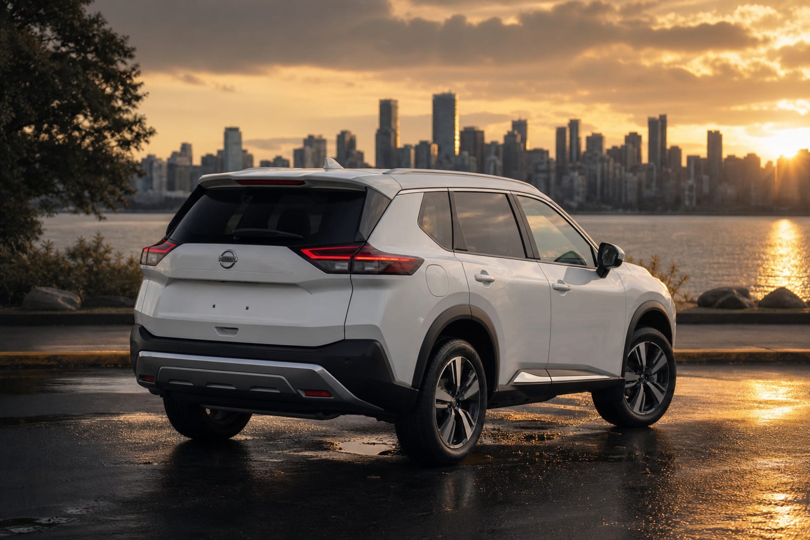 White 2024 Nissan Rogue 外观 2 温哥华豪车租赁