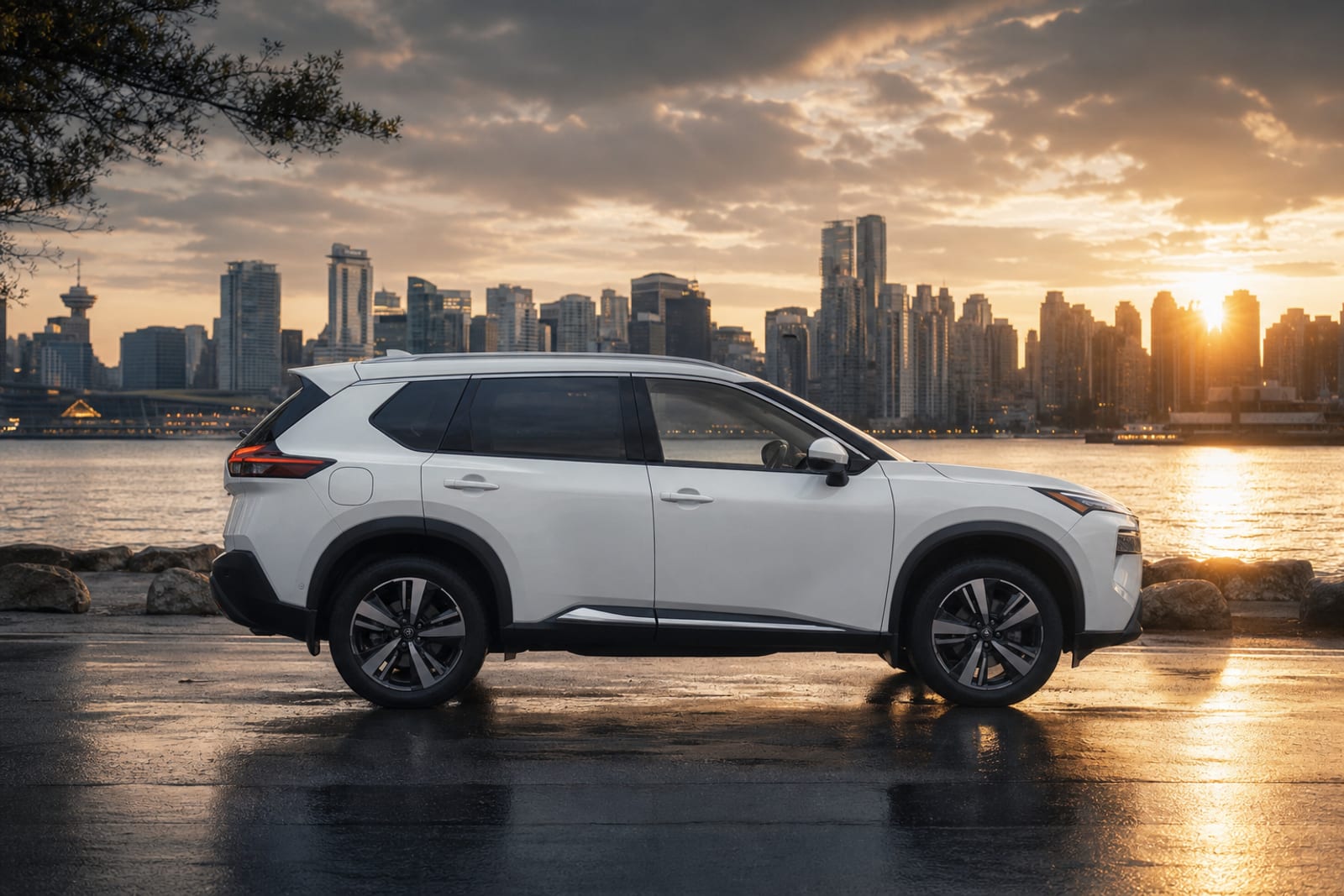 White 2024 Nissan Rogue 外观 3 温哥华豪车租赁
