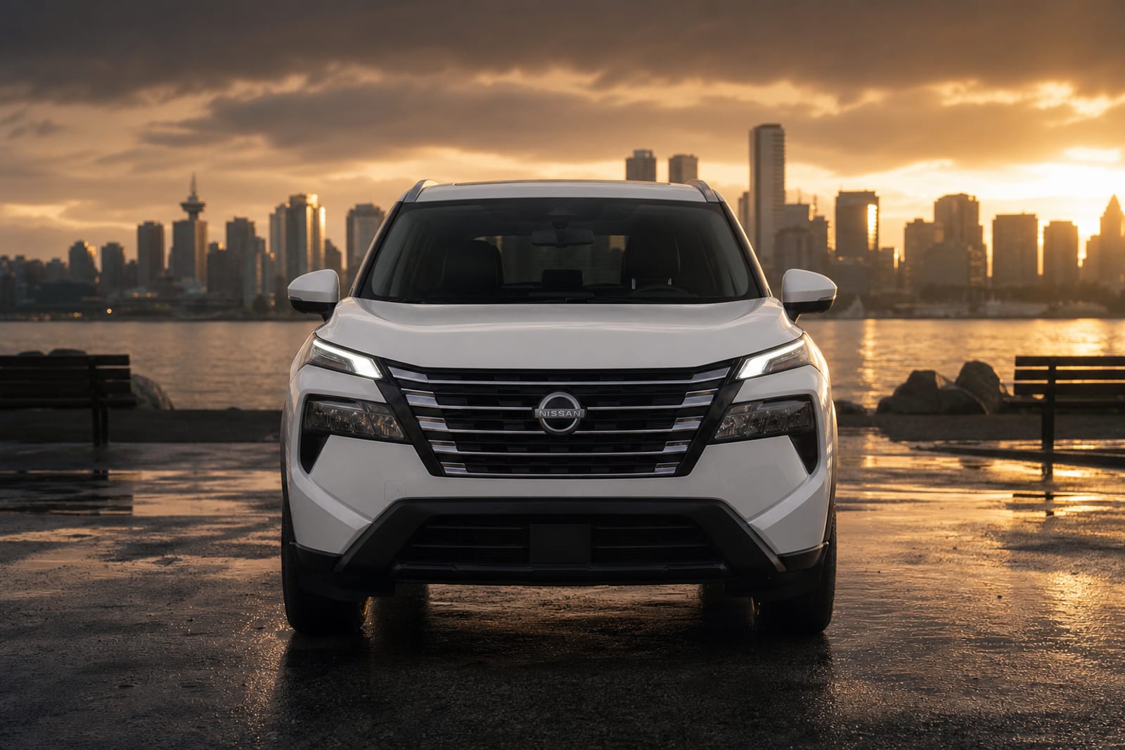 White 2024 Nissan Rogue 外观 4 温哥华豪车租赁