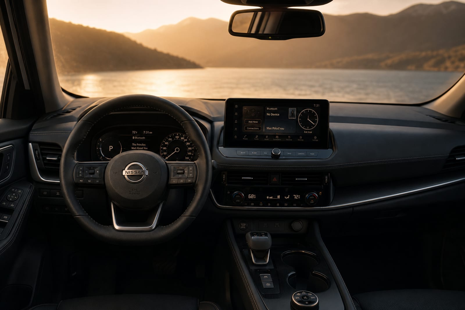 White 2024 Nissan Rogue 内饰 1 温哥华豪车租赁
