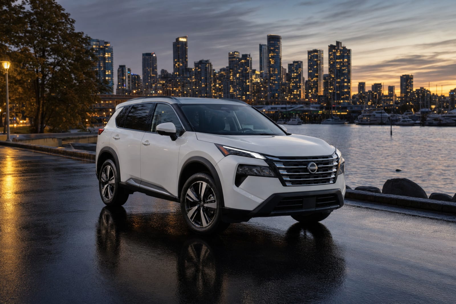 White 2024 Nissan Rogue 生活方式 温哥华豪车租赁