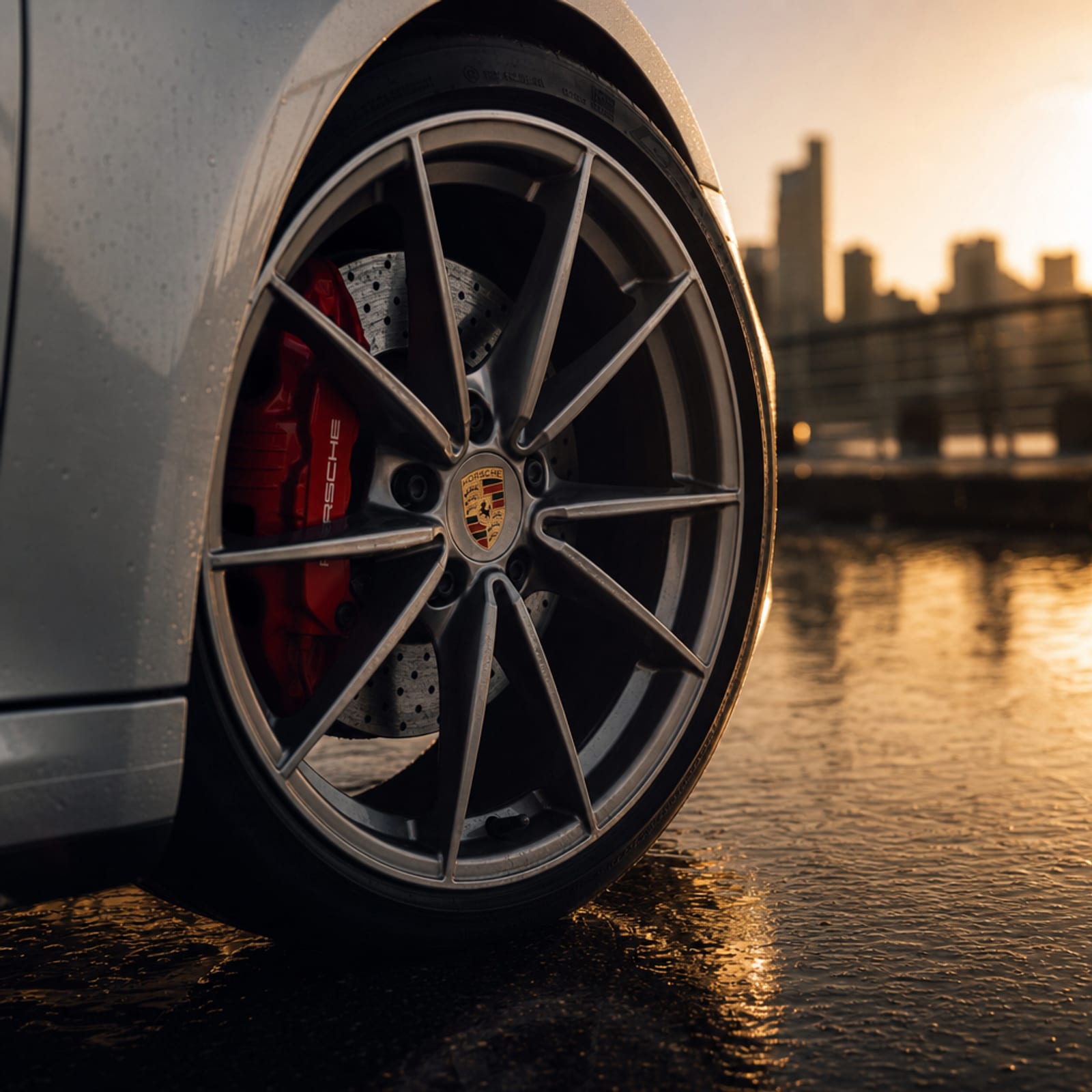 Silver 2024 Porsche 911 Carrera 细节 1 温哥华豪车租赁