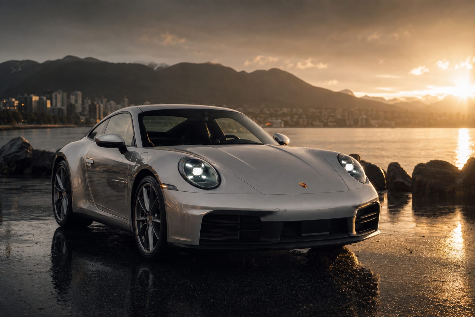 Silver 2024 Porsche 911 Carrera 外观 1 温哥华豪车租赁