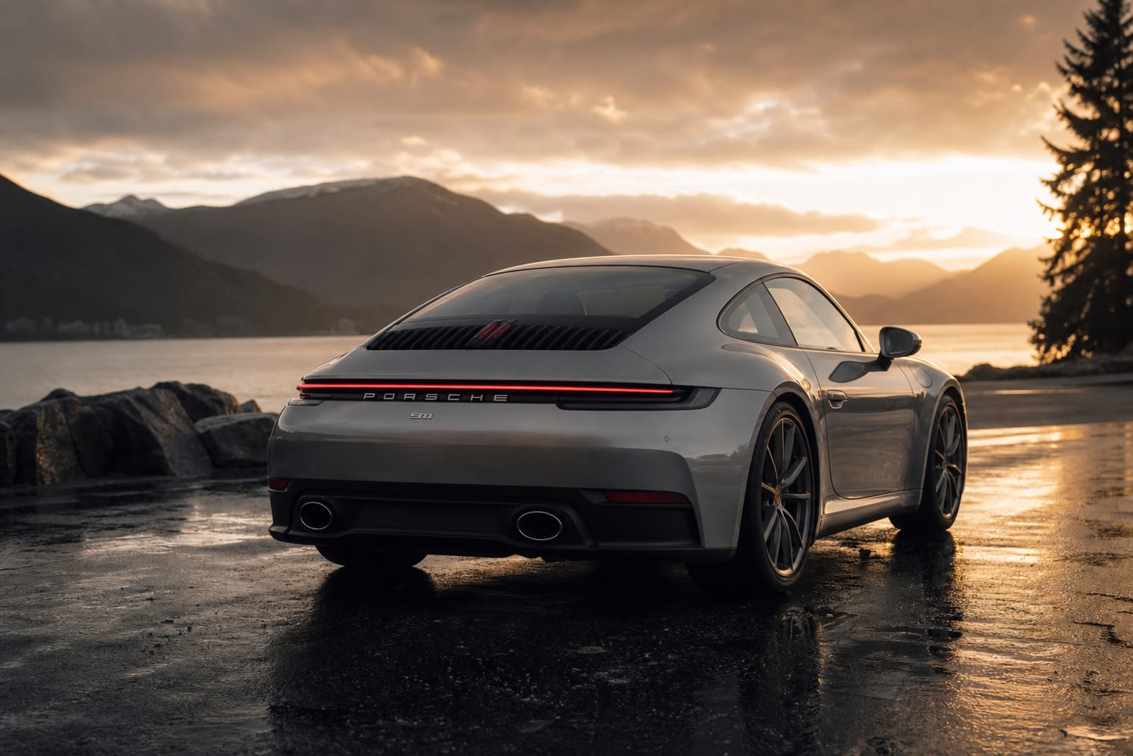 Silver 2024 Porsche 911 Carrera 外观 2 温哥华豪车租赁