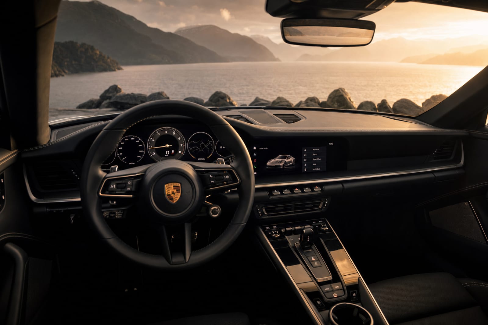 Silver 2024 Porsche 911 Carrera 内饰 1 温哥华豪车租赁