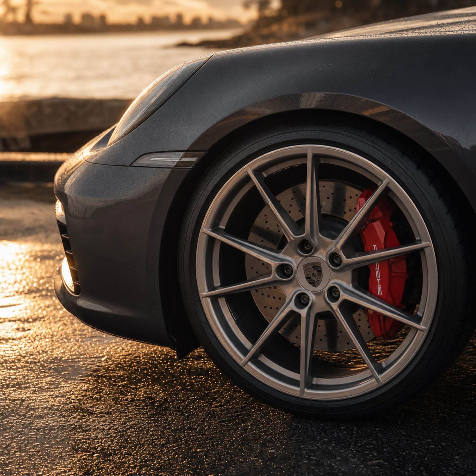 Grey 2021 Porsche 911 Carrera 4S 细节 1 温哥华豪车租赁