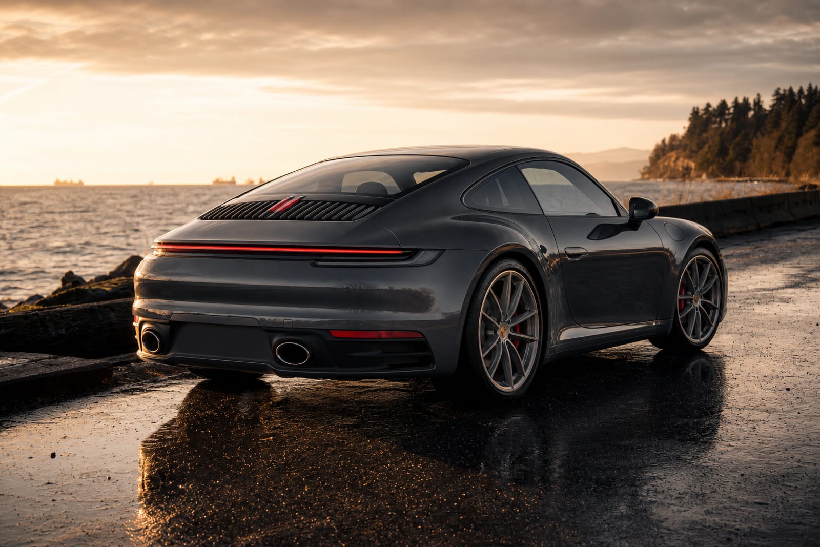 Grey 2021 Porsche 911 Carrera 4S 外观 2 温哥华豪车租赁