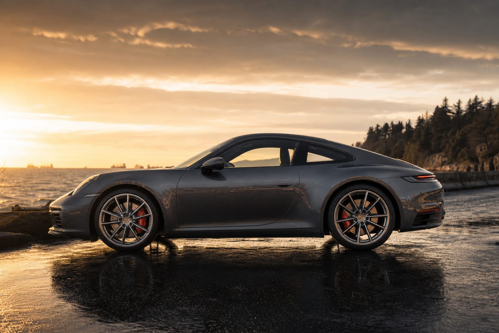 Grey 2021 Porsche 911 Carrera 4S 外观 3 温哥华豪车租赁