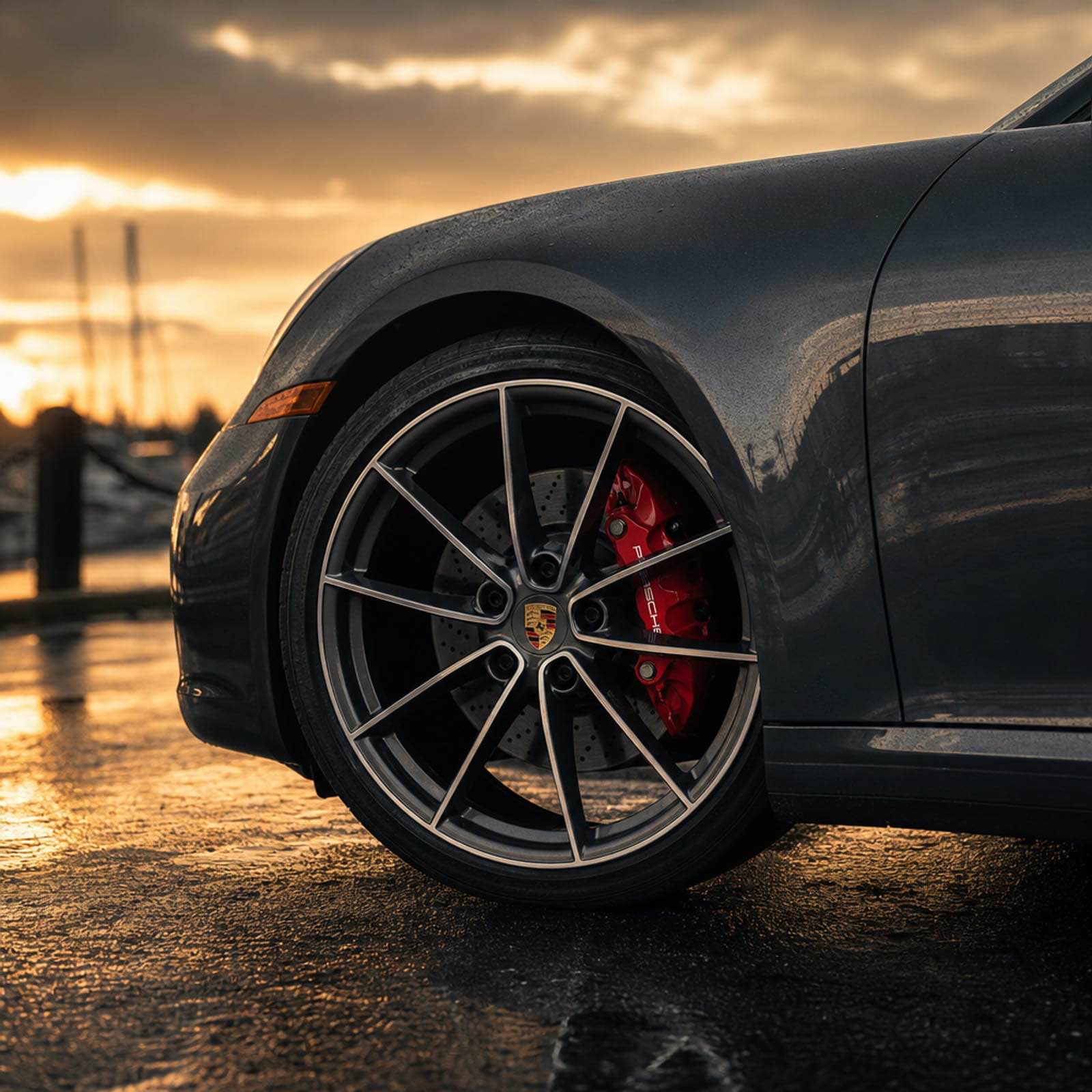 Grey 2022 Porsche 911 Carrera S 细节 1 温哥华豪车租赁