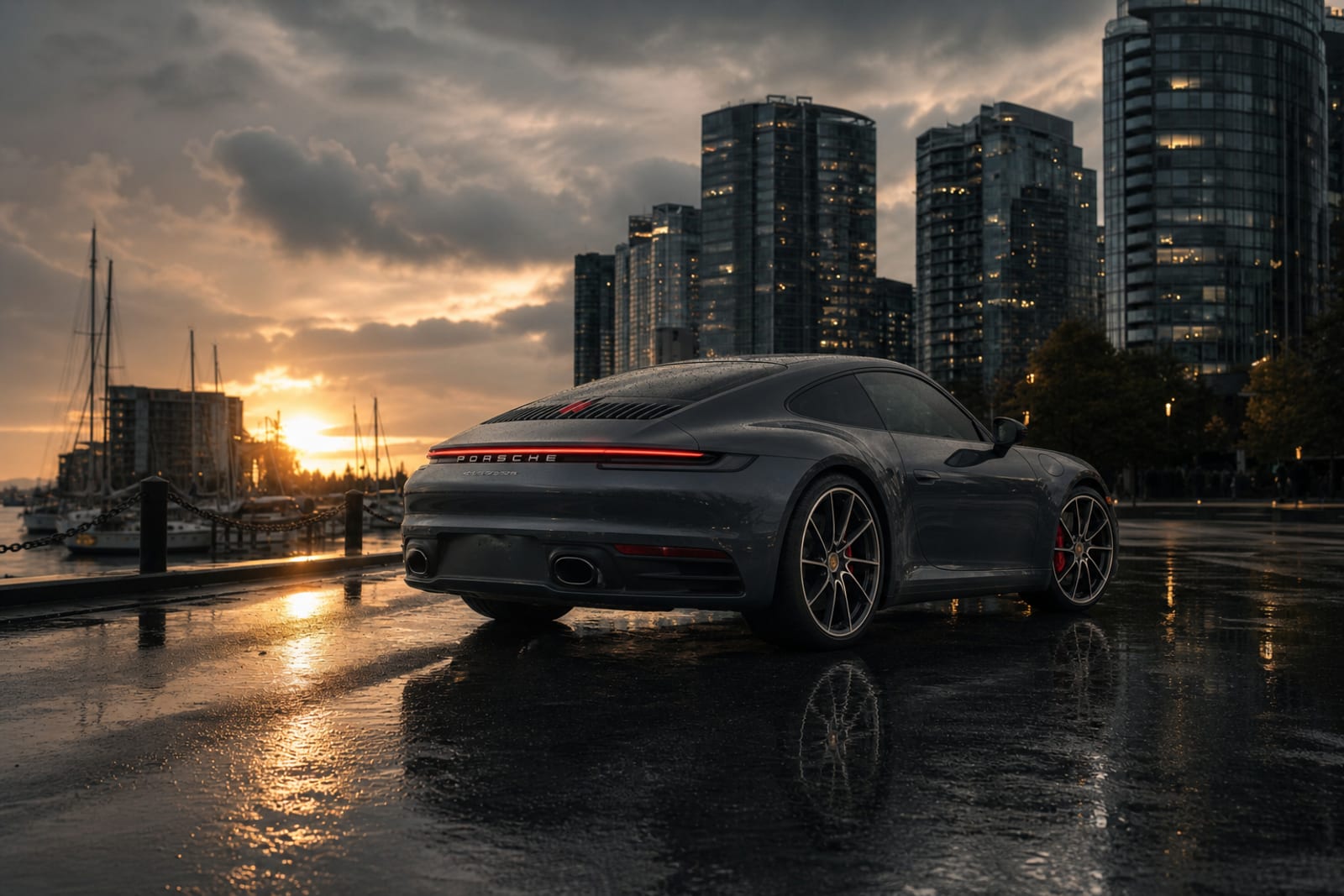 Grey 2022 Porsche 911 Carrera S 外观 2 温哥华豪车租赁