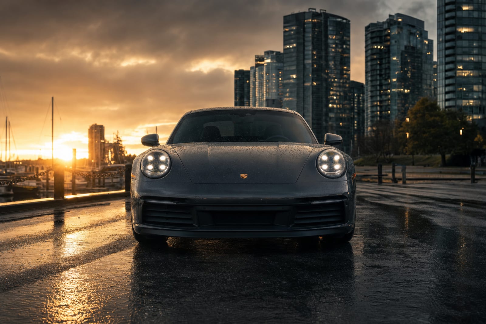 Grey 2022 Porsche 911 Carrera S 外观 4 温哥华豪车租赁
