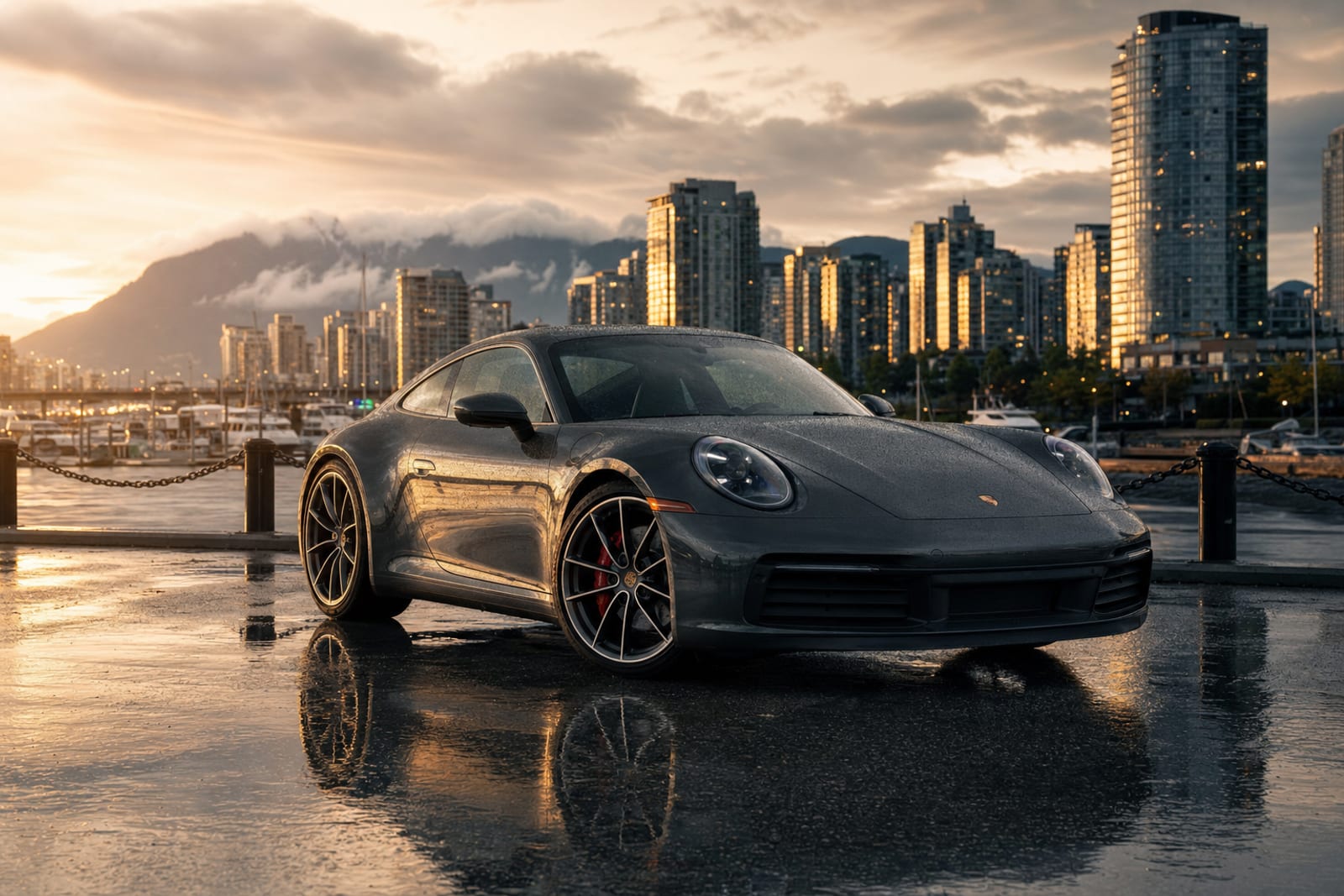 Grey 2022 Porsche 911 Carrera S 生活方式 温哥华豪车租赁