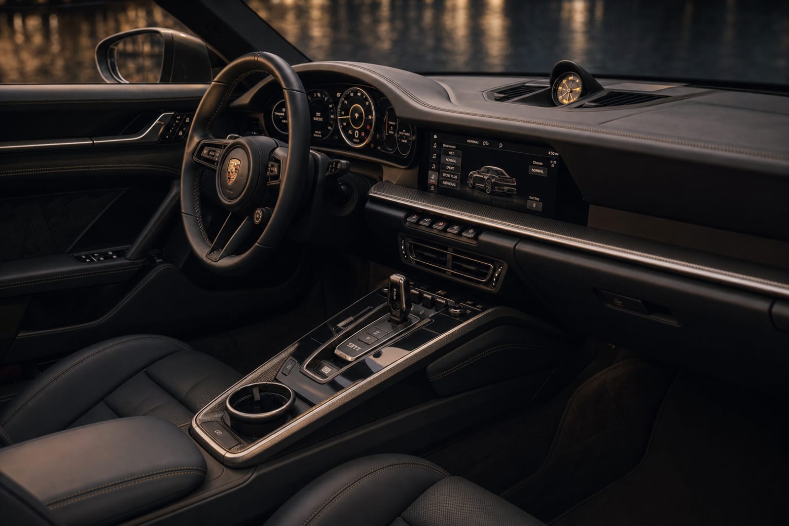 GT Silver Metallic Porsche 911 Turbo S 内饰 2 温哥华豪车租赁
