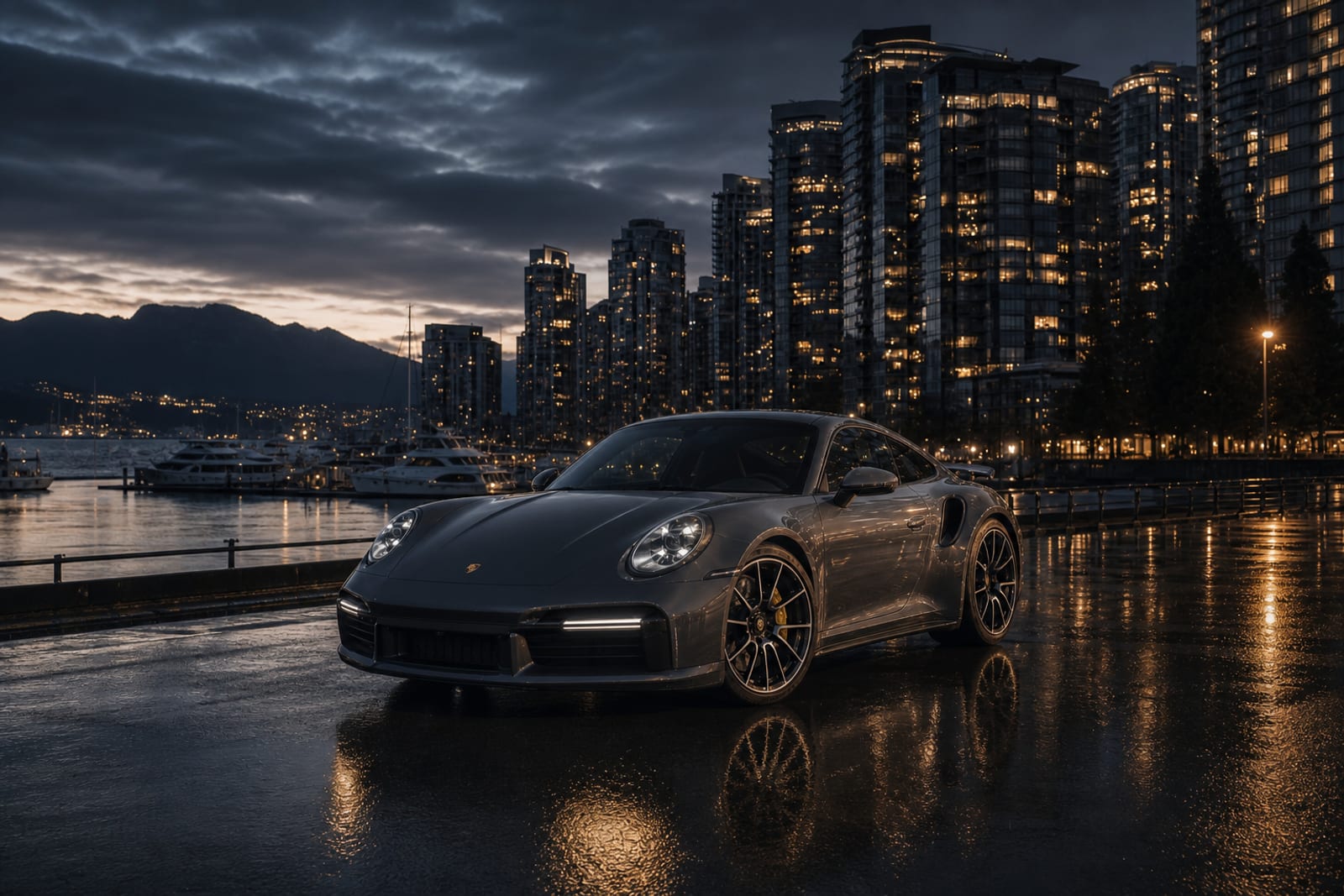 GT Silver Metallic Porsche 911 Turbo S 生活方式 温哥华豪车租赁
