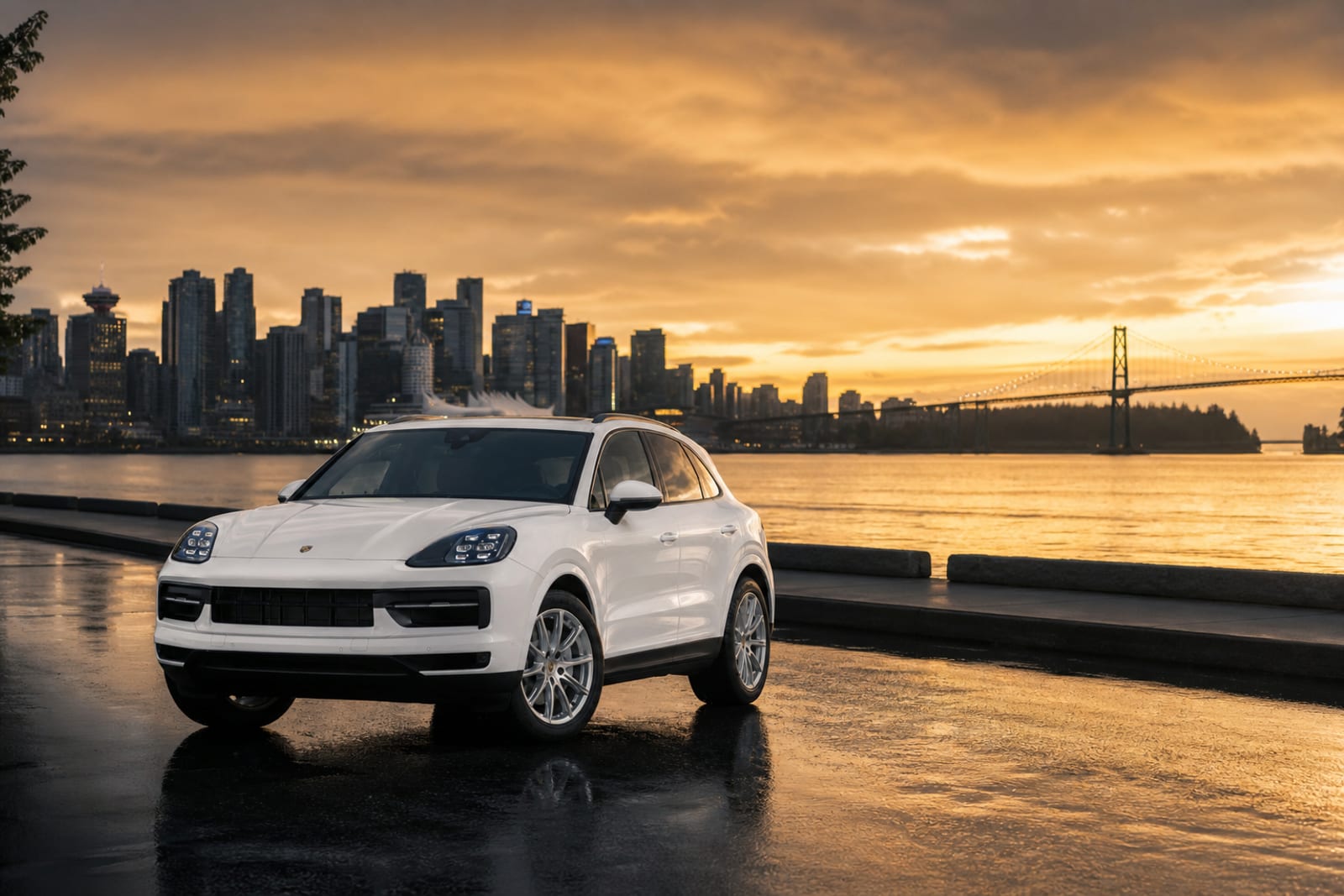 White 2024 Porsche Cayenne 生活方式 温哥华豪车租赁