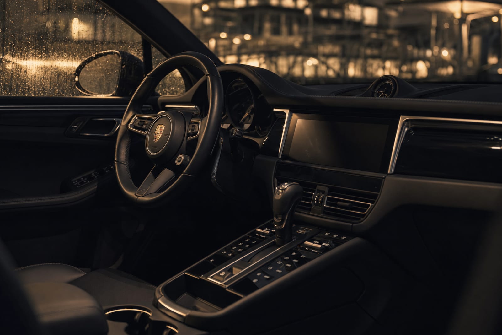 Black 2024 Porsche Macan 内饰 2 温哥华豪车租赁