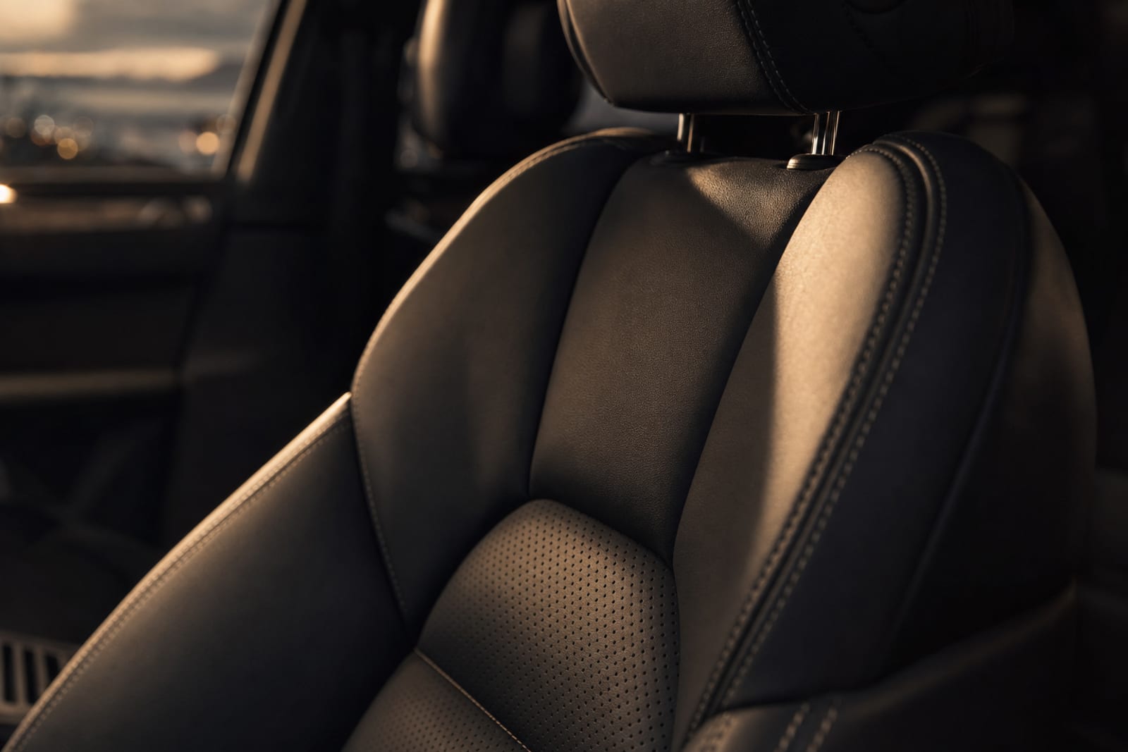 Black 2024 Porsche Macan 内饰 4 温哥华豪车租赁